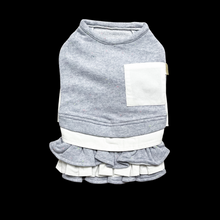Load image into Gallery viewer, Sweater Dress - Grey/ White