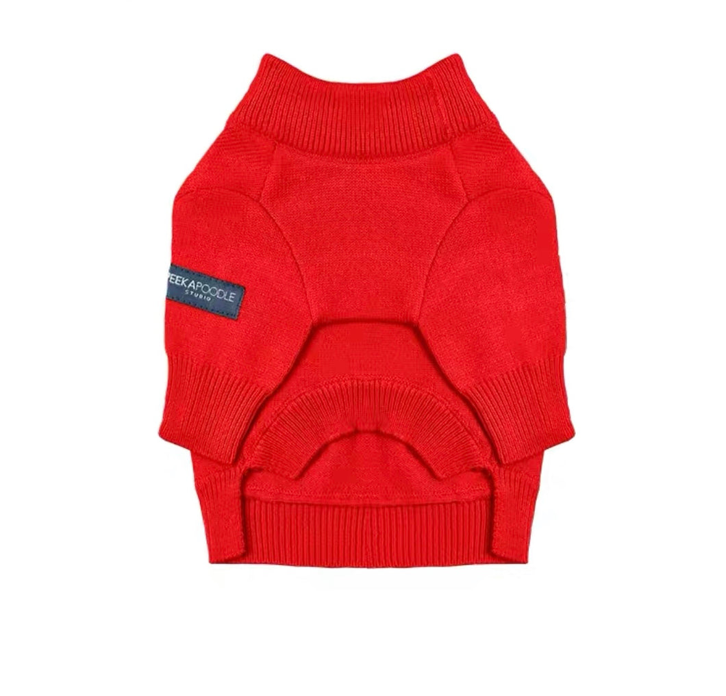 Cotton Knit Jumper - Ketchup